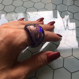 👗👗👗Blue glass ring 👗👗👗